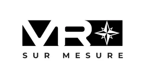 Logo noir et blanc V Rsur Mesure